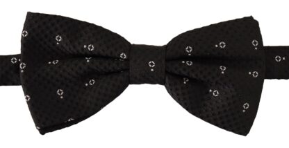 Dolce & Gabbana - Elegant Black Polka Dot Silk Bow Tie