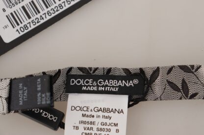 Dolce & Gabbana - Elegant Gray Silk Bow Tie