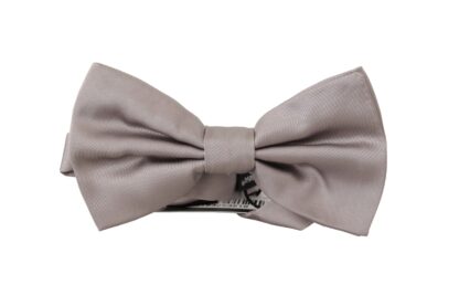 Dolce & Gabbana - Elegant Gray Silk Tied Bow Tie