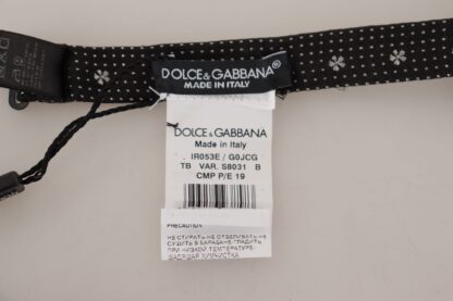 Dolce & Gabbana - Elegant Black Silk Polka Dot Bow Tie