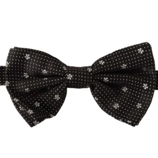 Dolce & Gabbana - Elegant Silk Bow Tie in Black and Grey