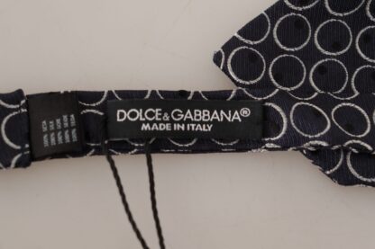 Dolce & Gabbana - Elegant Black and White Silk Bow Tie