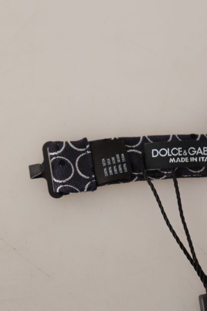 Dolce & Gabbana - Elegant Black and White Silk Bow Tie