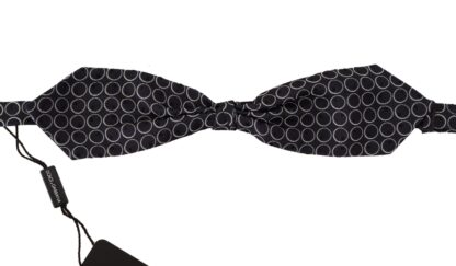 Dolce & Gabbana - Elegant Black and White Silk Bow Tie