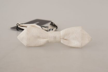 Dolce & Gabbana - Elegant White Silk Bow Tie