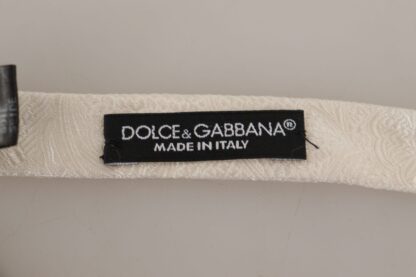 Dolce & Gabbana - Elegant White Silk Bow Tie