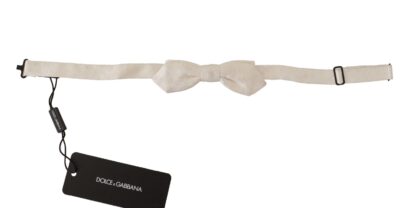 Dolce & Gabbana - Elegant White Silk Bow Tie