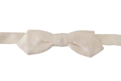 Dolce & Gabbana - Elegant White Silk Bow Tie