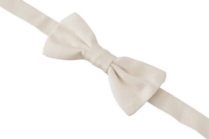 Dolce & Gabbana - Elegant Silk Bow Tie in Off White