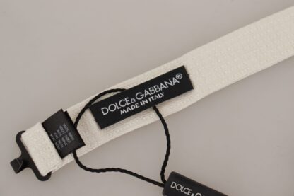 Dolce & Gabbana - Elegant Silk Bow Tie in Off White