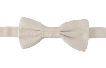 Dolce & Gabbana - Elegant Silk Bow Tie in Off White