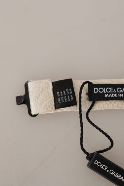 Dolce & Gabbana - Elegant Silk Bow Tie in Pristine White