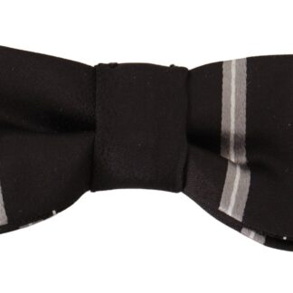 Dolce & Gabbana - Elegant Gray Silk Tied Bow Tie