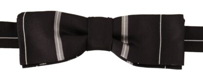 Dolce & Gabbana - Elegant Silk Bow Tie in Black and Grey