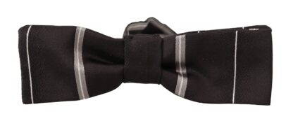 Dolce & Gabbana - Elegant Silk Bow Tie in Black and Grey