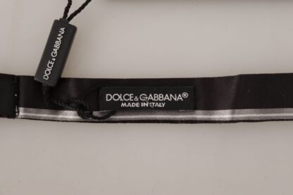 Dolce & Gabbana - Elegant Silk Bow Tie in Black and Grey