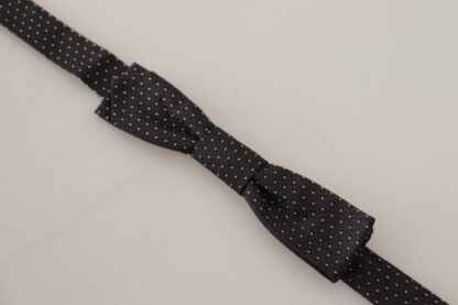 Dolce & Gabbana - Elegant Black and White Silk Bow Tie