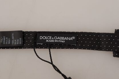 Dolce & Gabbana - Elegant Black and White Silk Bow Tie