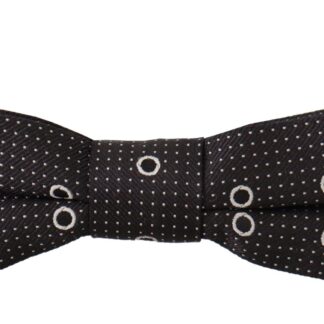 Dolce & Gabbana - Elegant Black and White Silk Bow Tie