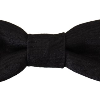 Dolce & Gabbana - Elegant Silk Charcoal Bow Tie