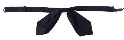 Dolce & Gabbana - Elegant Silk Blue Floral Bow Tie