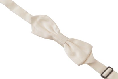 Dolce & Gabbana - Elegant White Silk Bow Tie