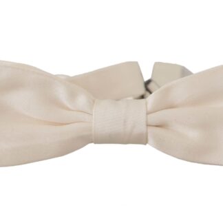 Dolce & Gabbana - Elegant Silk White Bow Tie