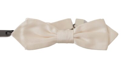 Dolce & Gabbana - Elegant White Silk Bow Tie