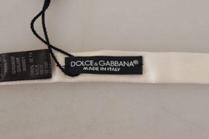 Dolce & Gabbana - Elegant White Silk Bow Tie