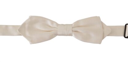 Dolce & Gabbana - Elegant White Silk Bow Tie