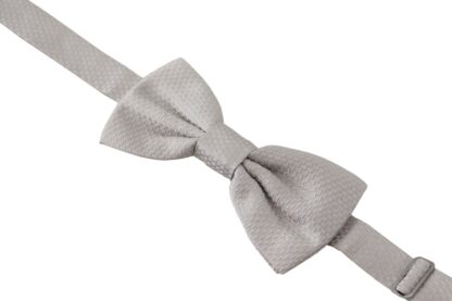 Dolce & Gabbana - Chic Gray Silk Bow Tie