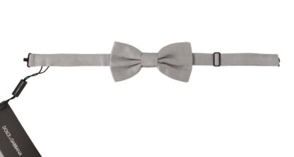 Dolce & Gabbana - Chic Gray Silk Bow Tie