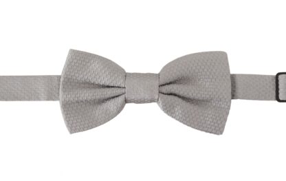 Dolce & Gabbana - Chic Gray Silk Bow Tie