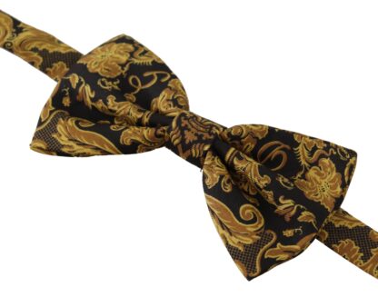 Dolce & Gabbana - Elegant Silk Charcoal Bow Tie