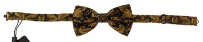 Dolce & Gabbana - Elegant Silk Charcoal Bow Tie