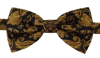 Dolce & Gabbana - Elegant Silk Charcoal Bow Tie