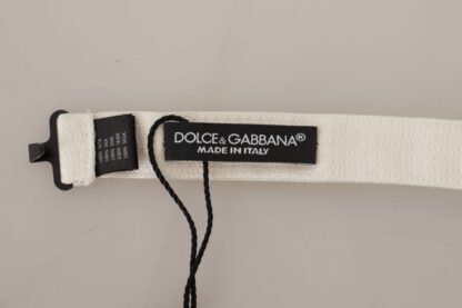 Dolce & Gabbana - Elegant Off White Silk Bow Tie