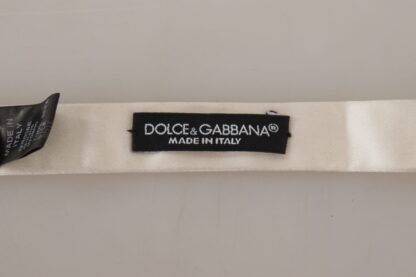 Dolce & Gabbana - Elegant Silk White Bow Tie