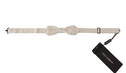 Dolce & Gabbana - Elegant Silk White Bow Tie