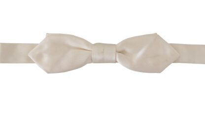 Dolce & Gabbana - Elegant Silk White Bow Tie