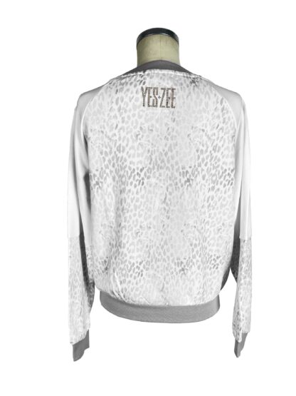 Yes Zee - Chic Leopard Texture Hooded Sweatshirt