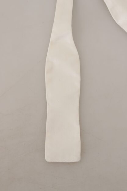 Dolce & Gabbana - Elegant Silk Bow Tie in Classic White