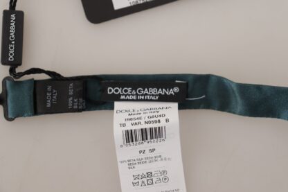 Dolce & Gabbana - Elegant Green Silk Bow Tie