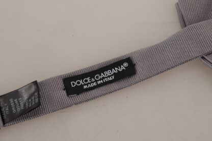 Dolce & Gabbana - Elegant Gray Silk Bow Tie