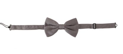 Dolce & Gabbana - Elegant Gray Silk Bow Tie