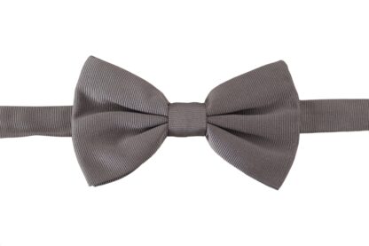 Dolce & Gabbana - Elegant Gray Silk Bow Tie