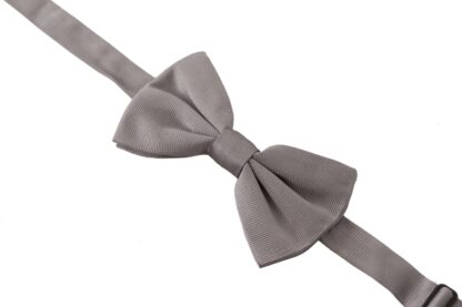 Dolce & Gabbana - Elegant Gray Silk Bow Tie