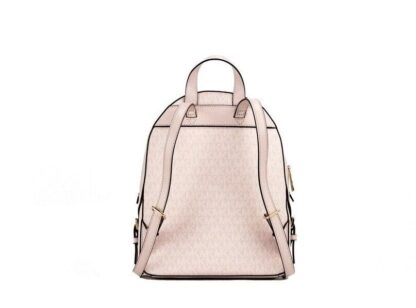 Michael Kors - Jaycee Medium Powder Blush Signature PVC Zip Pocket Backpack Bag