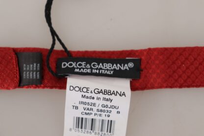 Dolce & Gabbana - Elegant Red Silk Bow Tie