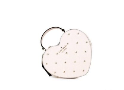 Kate Spade - Love Shack Studded Rose Leather Top Handle Heart Crossbody Handbag